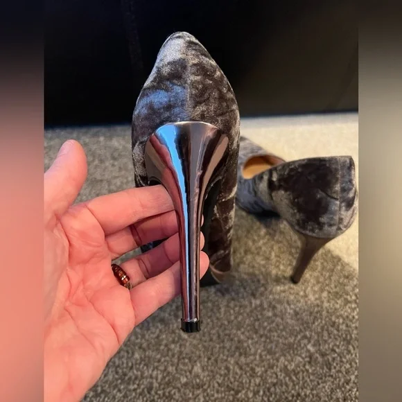 Penny Loves Kenny Womens Opus Pewter Gray Platform Heels- 9M - Picture 5 of 12